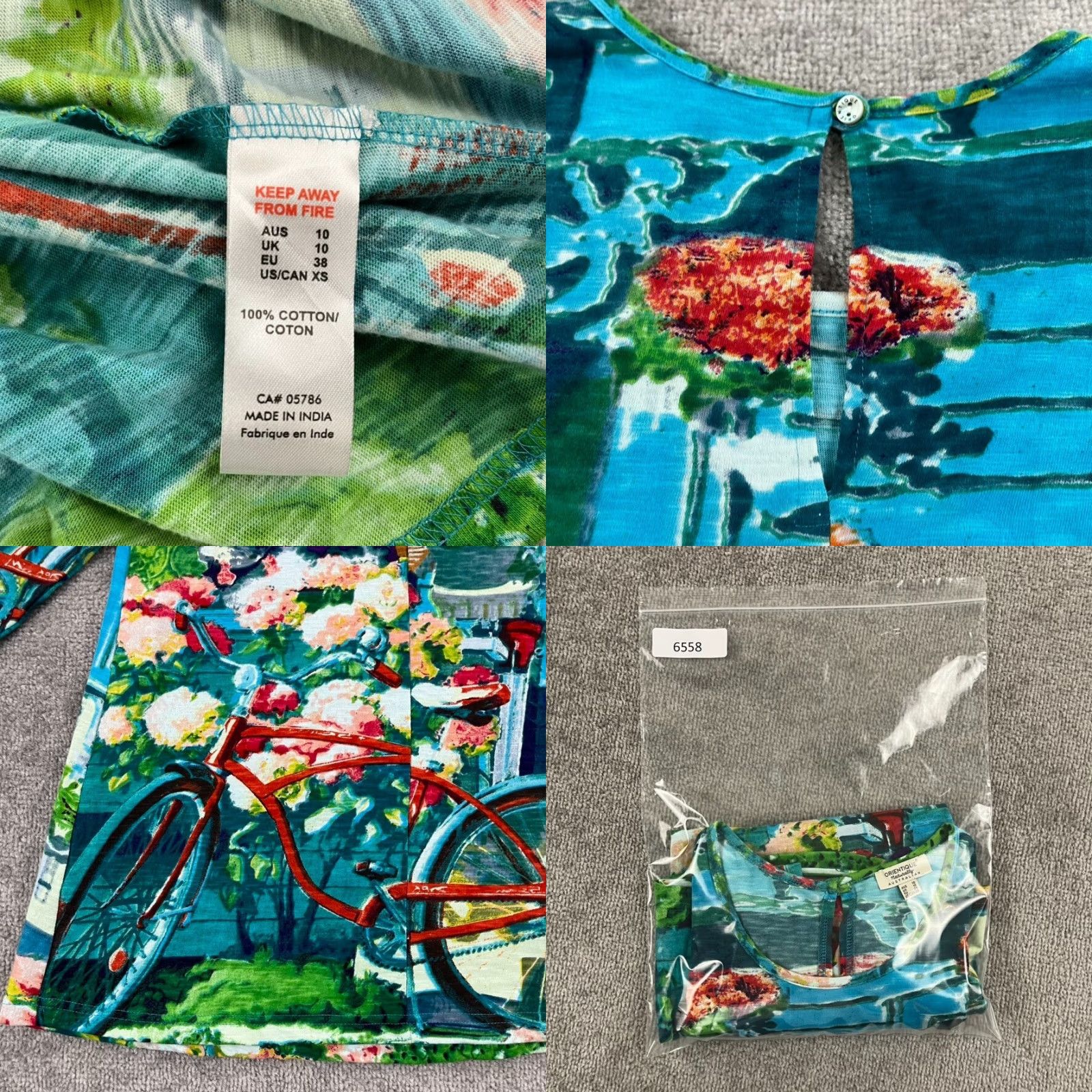 Vintage VINTAGE ORIENTIQUE Naturally Top Womens XS EU 10 Floral Bike Blouse Art Pullover Crew Size XS / US 0-2 / IT 36-38 - 8 Thumbnail