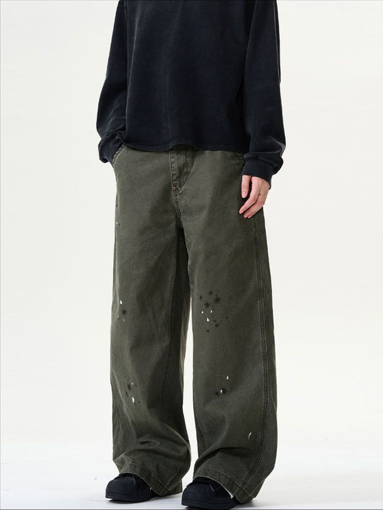 Japanese Brand × Jean American retro ink-splashed loose workwear jeans for men Size US 32 / EU 48 - 3 Thumbnail