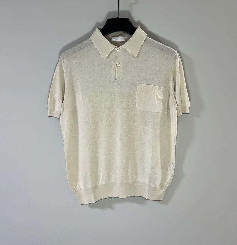 Prada Prada Mulberry silk short-sleeved T-shirt polo -DMC Size US M / EU 48-50 / 2 - 1 Thumbnail