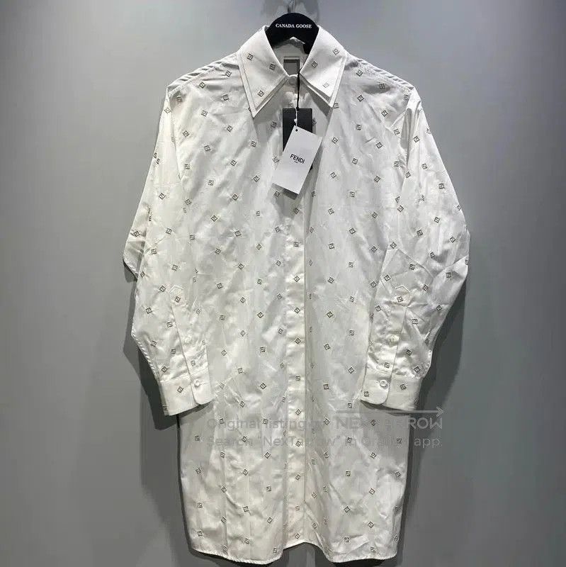 Fendi FENDI Women's White Polyester Shirt with Embroidery . Size S / US 4 / IT 40 - 1 Thumbnail