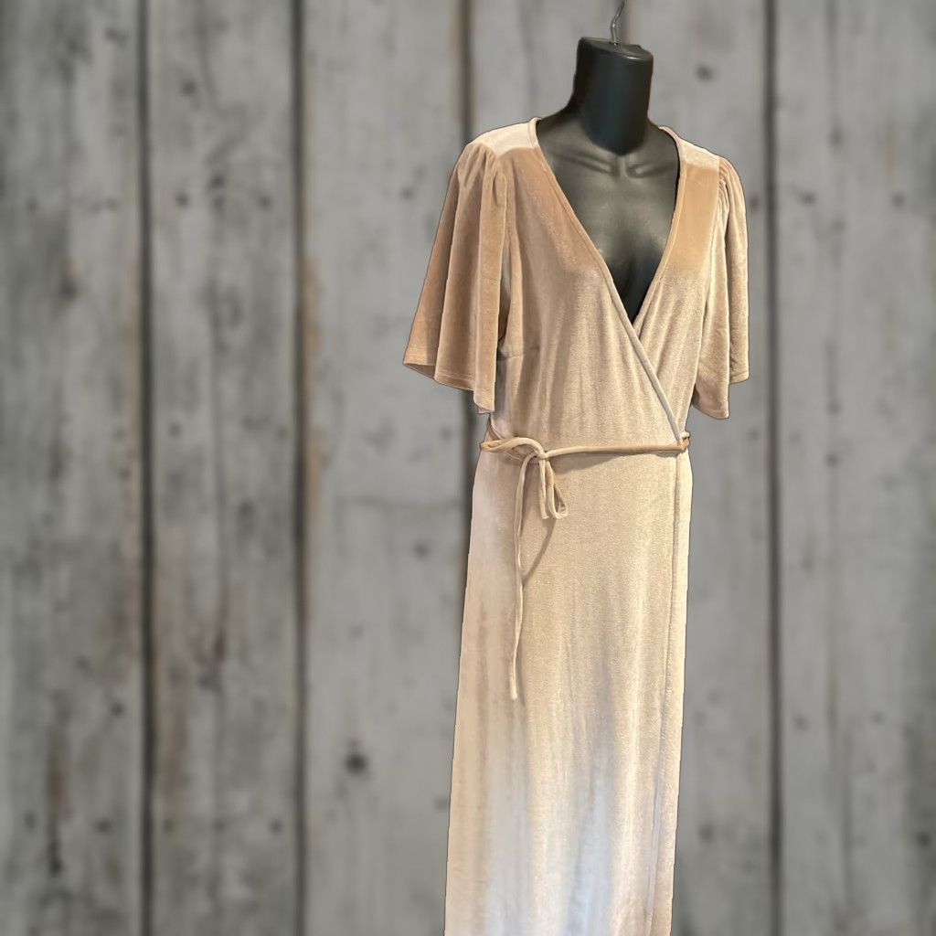 bhldn mae long-sleeve v-neck chiffon maxi dress V Neck Long Sleeve A Line Evening XH1221 Swimsuits Should you ever wear garden parties Color:lilac/pink/blue print