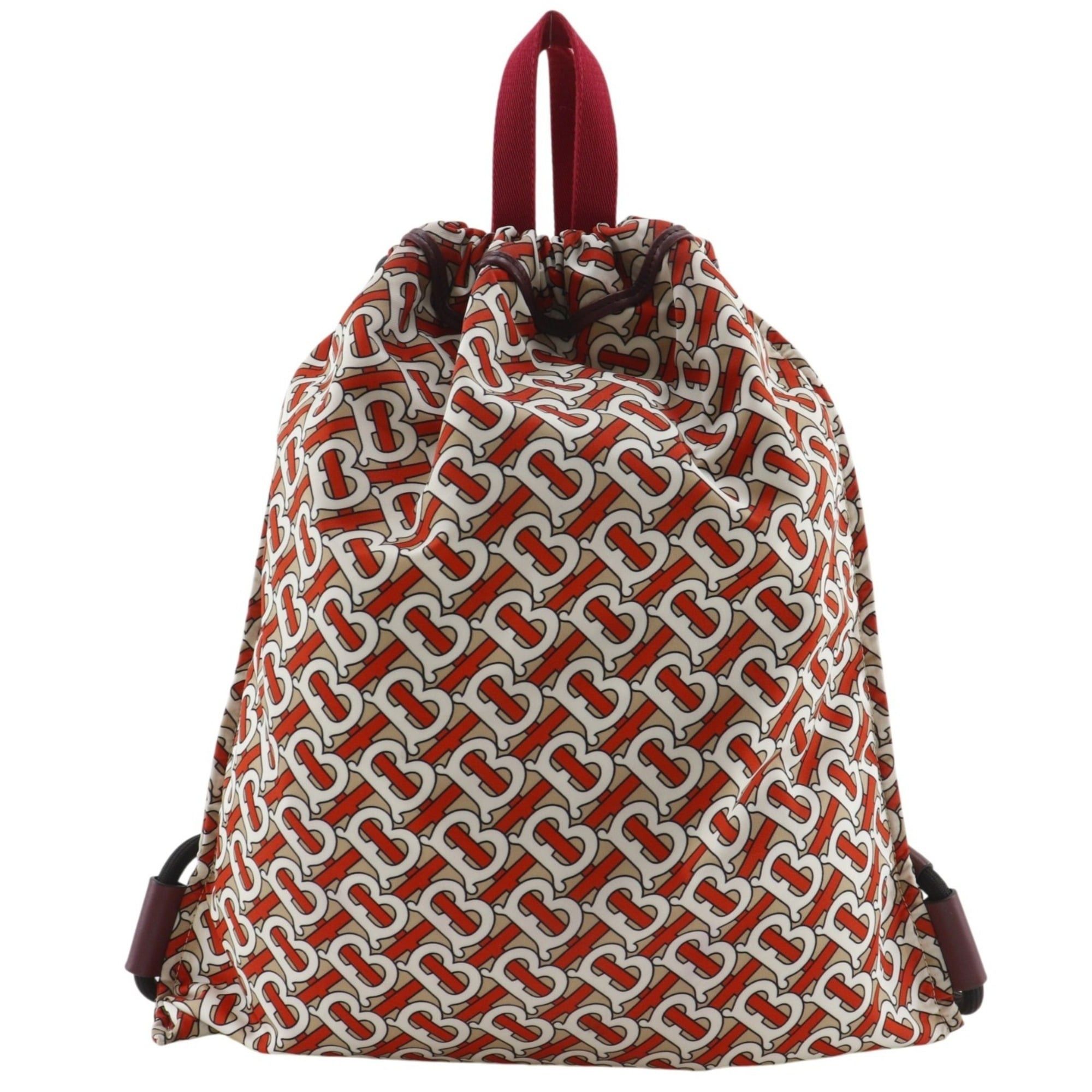Burberry Burberry TB Monogram Backpack/Daypack, Nylon, Orange, A4 Size, Drawstring, Women's Size ONE SIZE - 1 Thumbnail