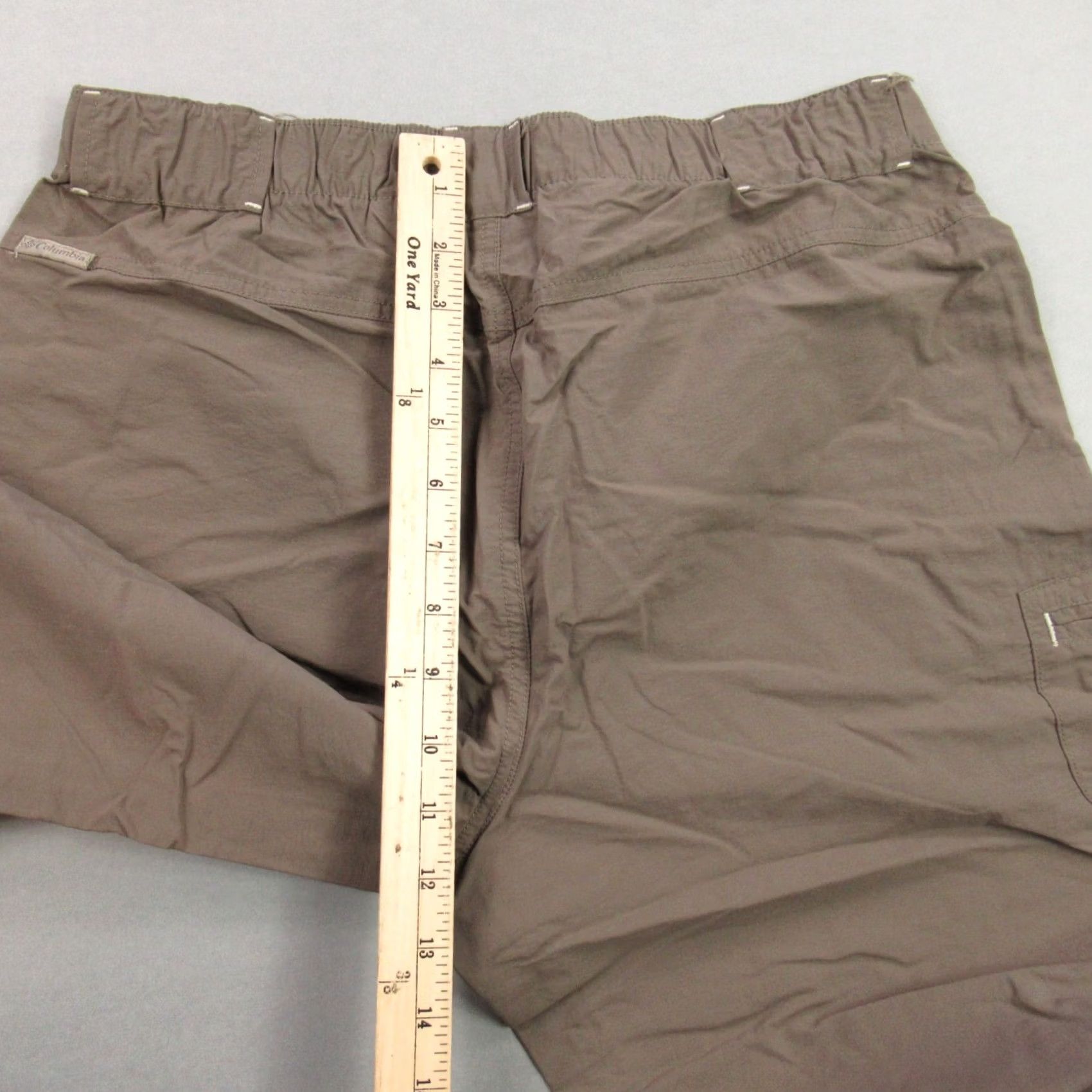 Vintage Columbia Pants Women Medium Lightweight Straight Leg Outdoors Pockets Brown Nylon Knit Blocked Short Size 32" / US 10 / IT 46 - 6 Thumbnail