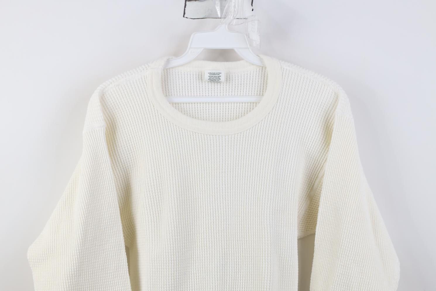 Vintage Vintage 90s Streetwear Waffle Knit Long Sleeve T-Shirt USA Size US L / EU 52-54 / 3 - 2 Thumbnail