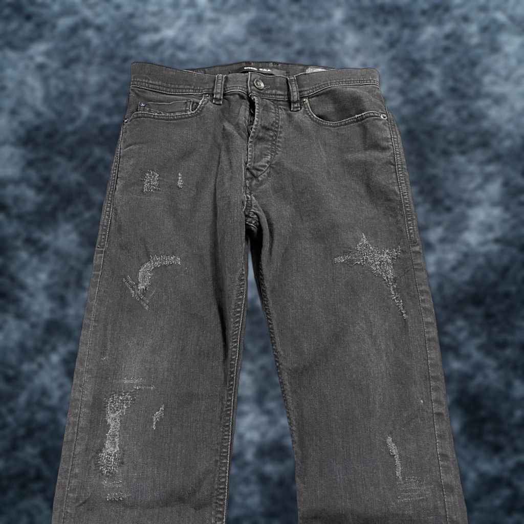 Diesel Diesel Jeans Slim 27x30 Black Distressed Denim DNA 5-Pocket Boys? Size US 27 - 1 Thumbnail