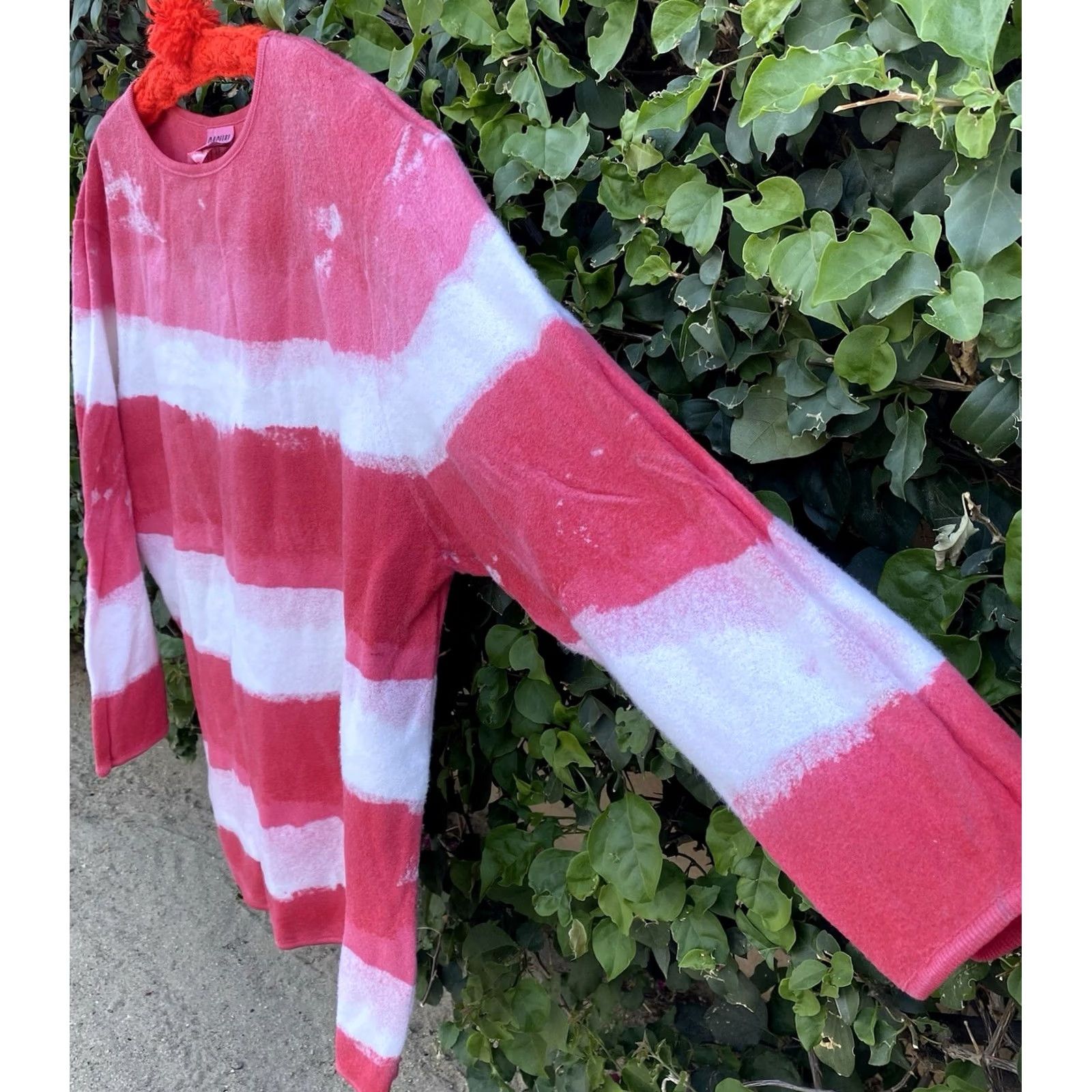 Pinko VINTAGE Casual Knitwear By Dobie Pink Striped Boxy 1X T-Shirt Women Size XL / US 12-14 / IT 48-50 - 7 Thumbnail