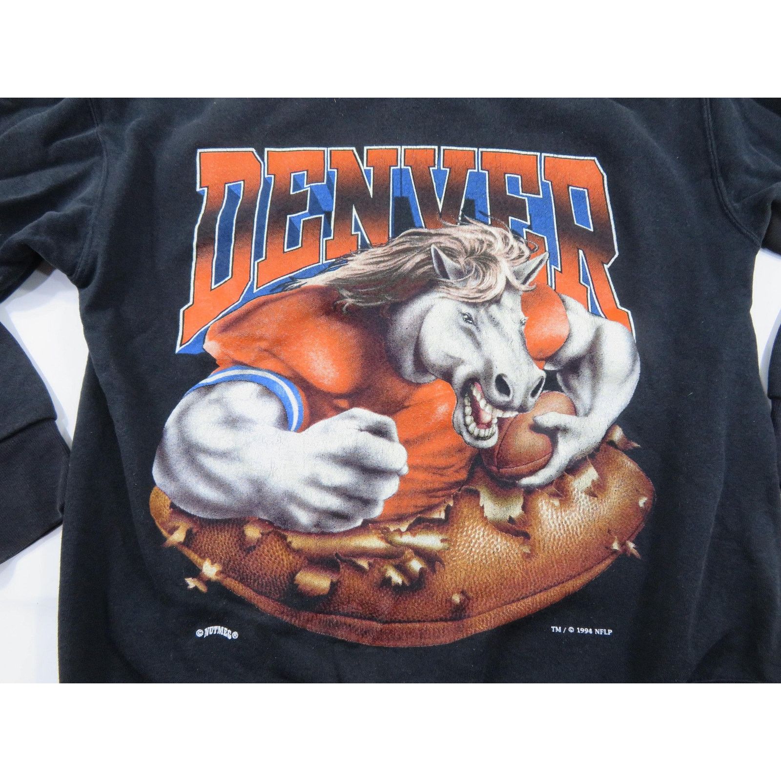 Nutmeg Denver Broncos Sweatshirt, Double Sided Crewneck Sz M 1990s Size US M / EU 48-50 / 2 - 3 Thumbnail