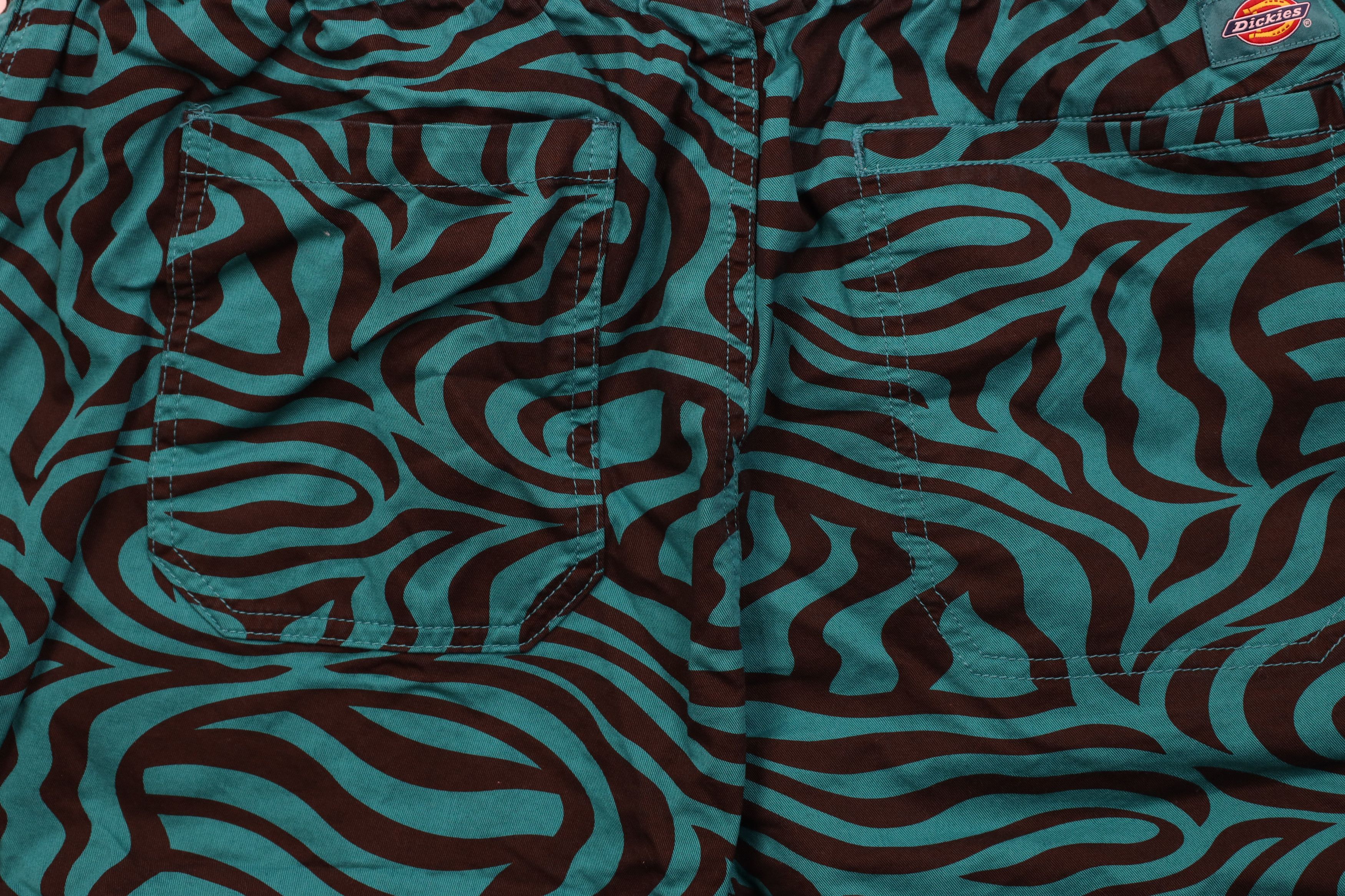 Dickies Deadstock Vintage Y2K Dickies Knee Zebra Stripe Shorts Teal Size US 34 / EU 50 - 11 Thumbnail