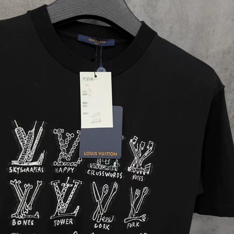 Louis Vuitton Louis Vuitton Black Short Sleeve TShirt-2506 Size US XL / EU 56 / 4 - 3 Thumbnail