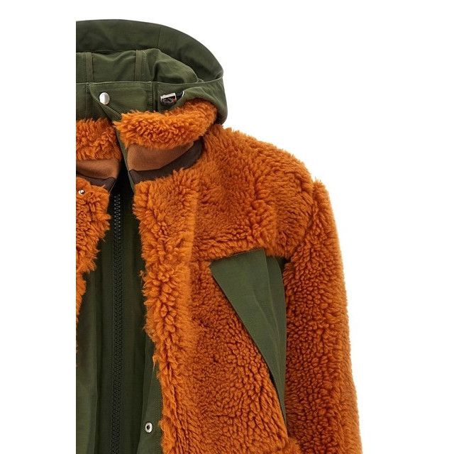 Sacai SACAI Green Shearling Jacket New & Authentic (Men's size:L;) Size US L / EU 52-54 / 3 - 3 Thumbnail