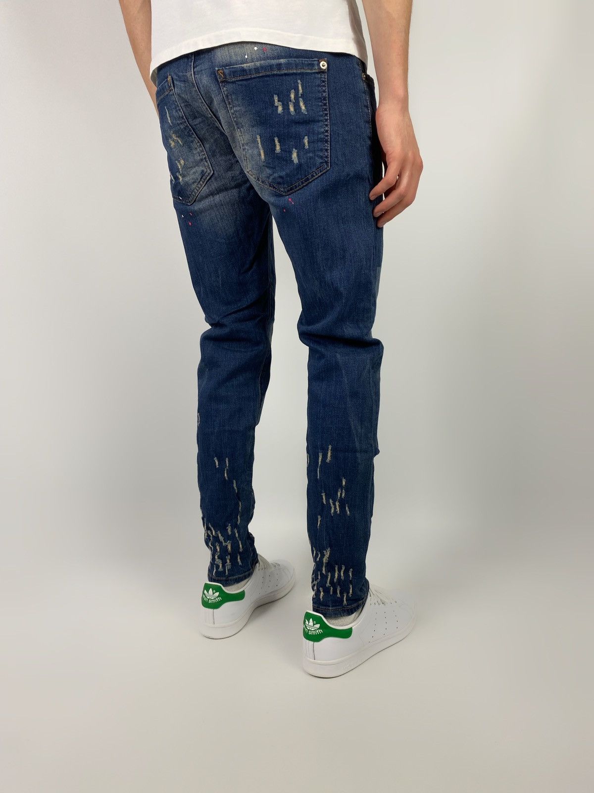 Dsquared2 Dsquared2 Cool Guy Slim Distressed Painted Denim Pants Jean Size US 34 / EU 50 - 2 Thumbnail