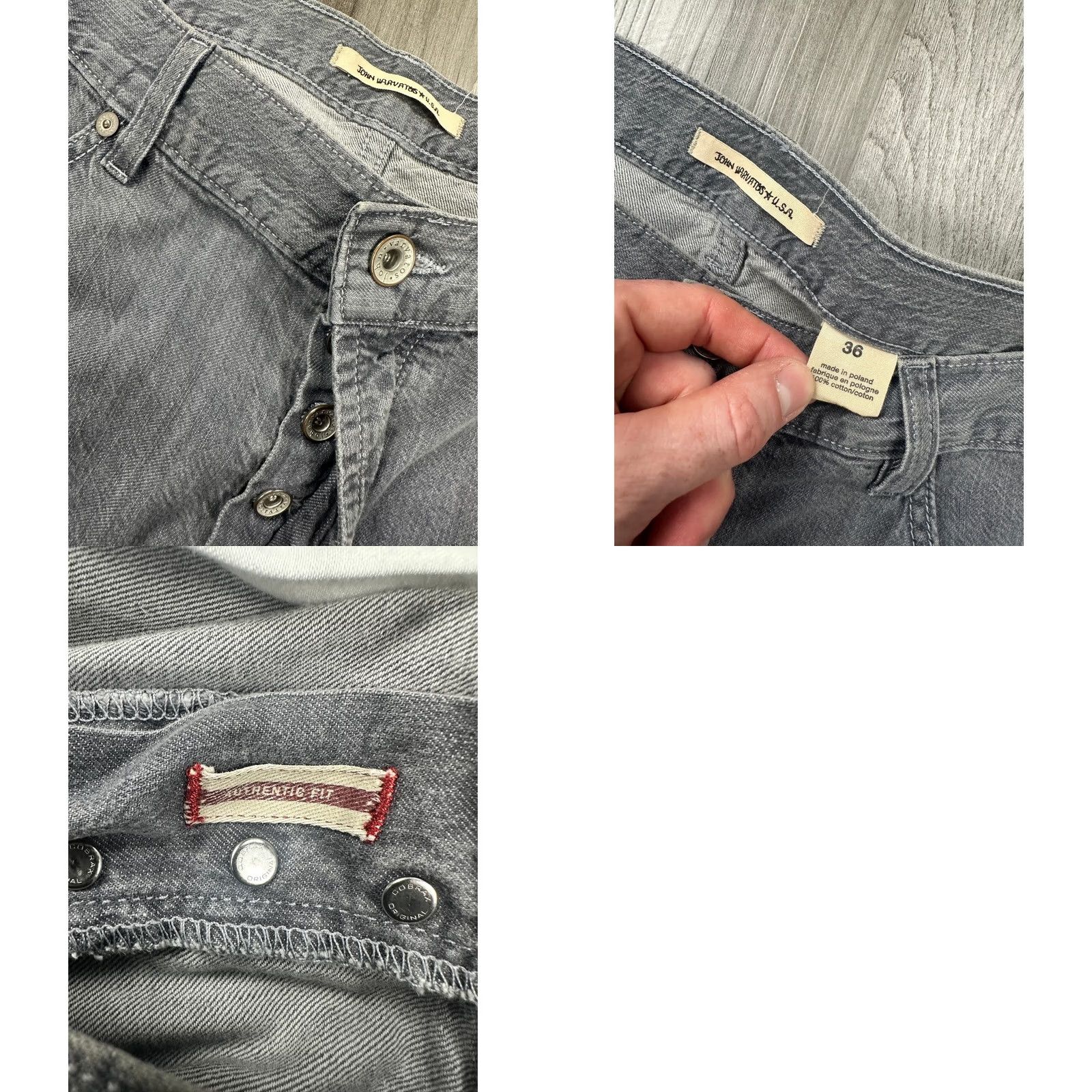 John Varvatos John Varvatos Star USA Jeans Straight Leg Men’s 36x30 Gray Wash Authentic Fit Size US 36 / EU 52 - 8 Thumbnail