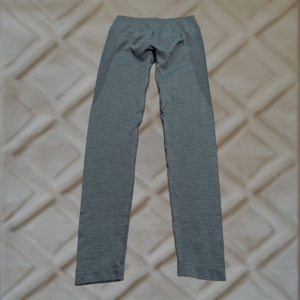 Vintage Unbranded Compression Leggings Women Medium Gray Mid Rise Active Gym Yoga 27 in Inseam Athletic Slim Legging Womens Gray 90s? Size 32" / US 10 / IT 46 - 1 Thumbnail