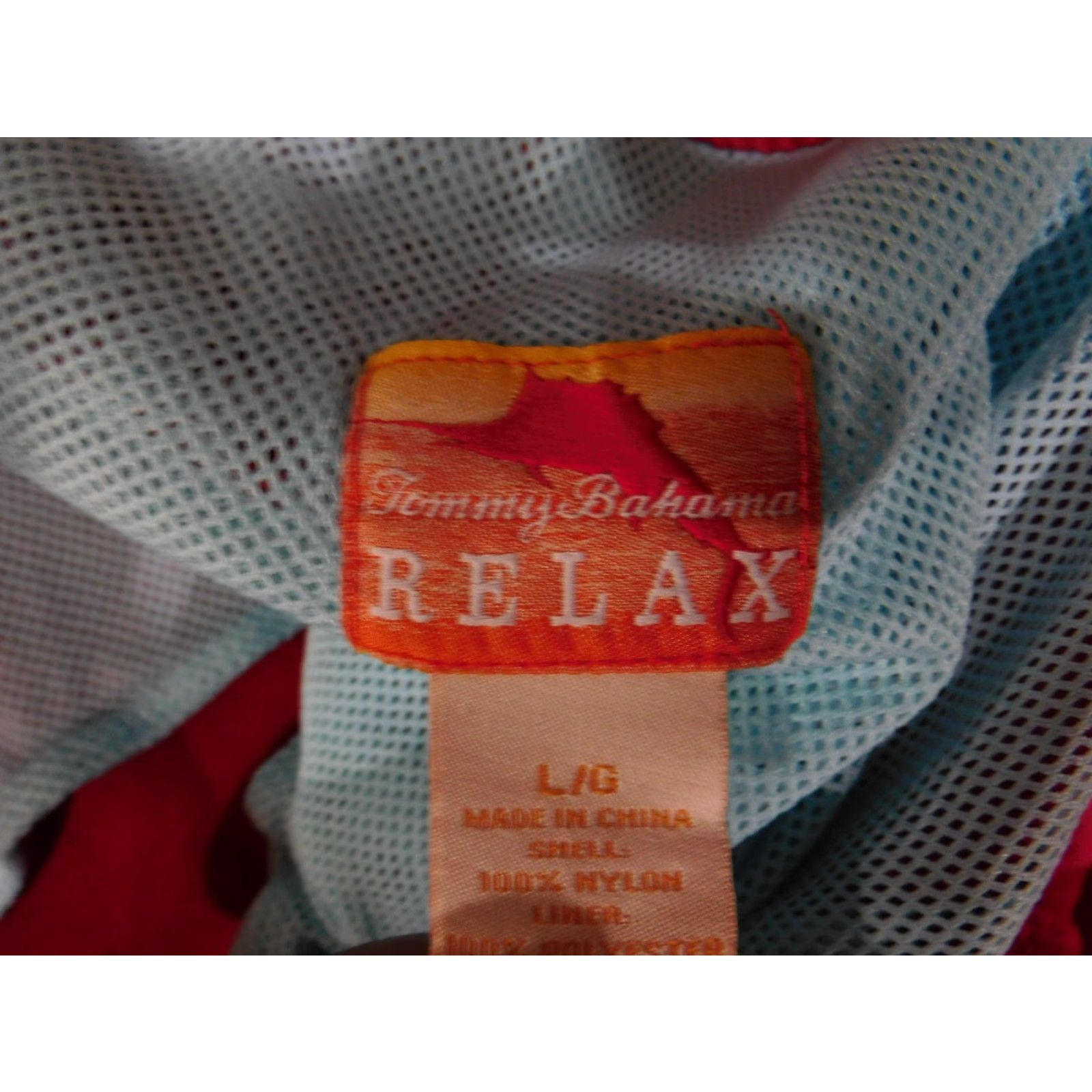 Tommy Bahama Tommy Bahama Bottoms Mens Large Red Relax Trunks Lined Swim Cargo Beach Pattern Solid Vintage: No Size US 33 - 5 Thumbnail