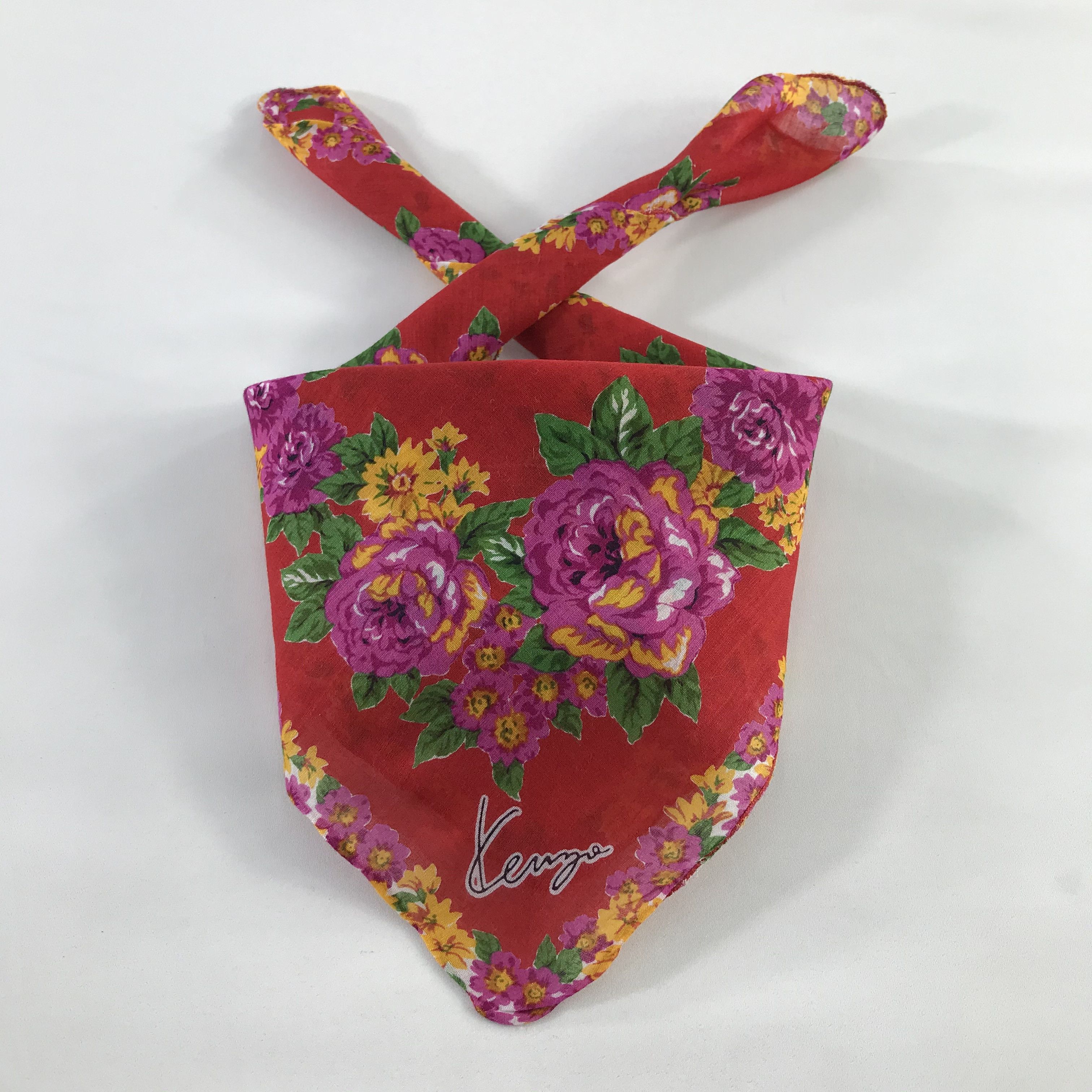 Kenzo × Vintage Kenzo Bandana / Handkerchief / Neckerchief - S696 Size ONE SIZE - 3 Thumbnail