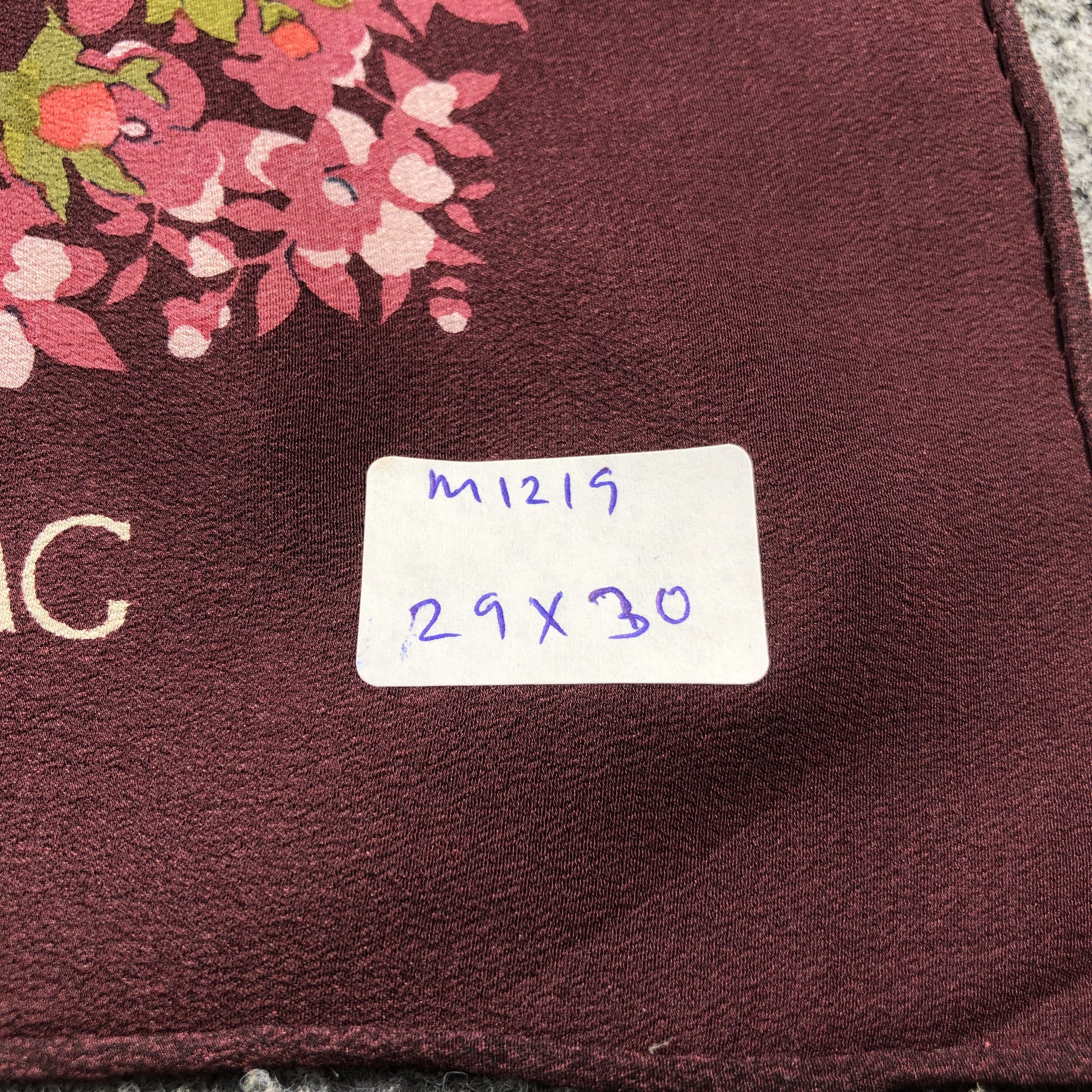 Vintage Sure Flag Floral Hand Rolled Silk Scarf M1219 Size ONE SIZE - 9 Thumbnail