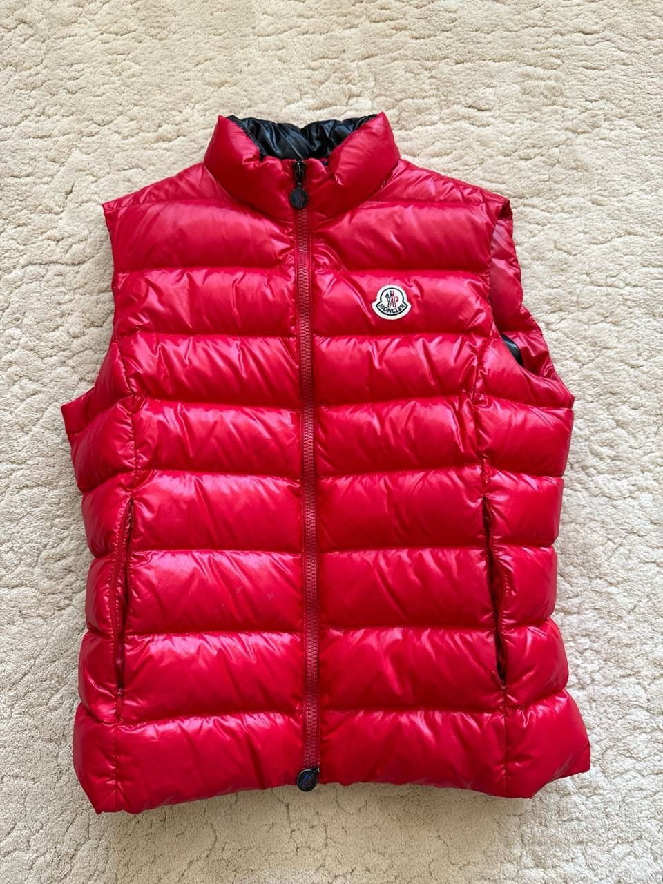 image of Moncler Down Vest in Red, Men's (Size Medium)