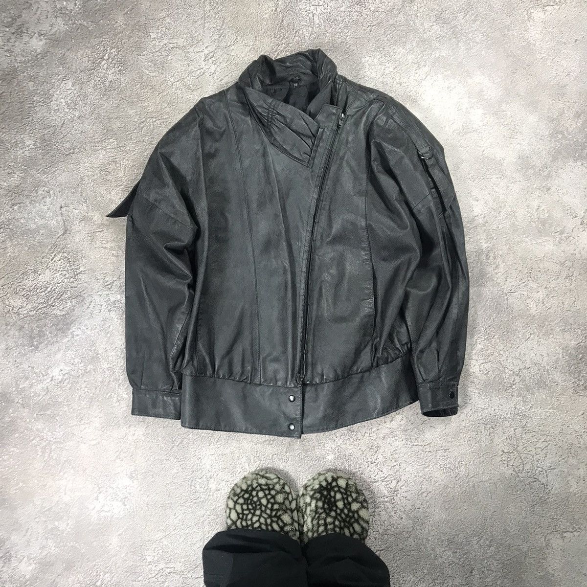 Pre-owned If Six Was Nine Vintage Y2k Leather Jacket Japan Casual Streetwear 90's In Black