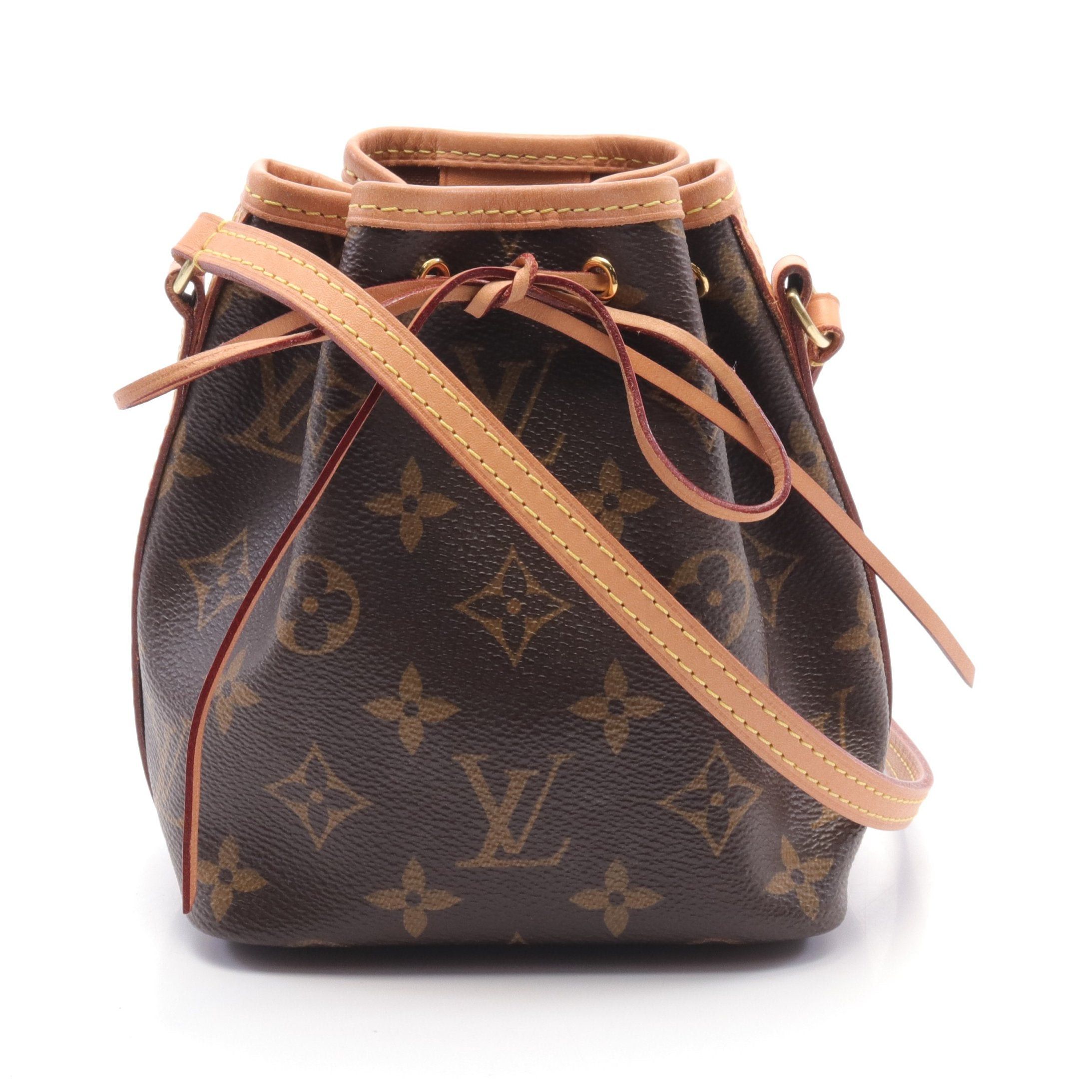 Louis Vuitton Louis Vuitton Nano Noe Monogram Shoulder Bag Leather Brown Size ONE SIZE - 1 Thumbnail