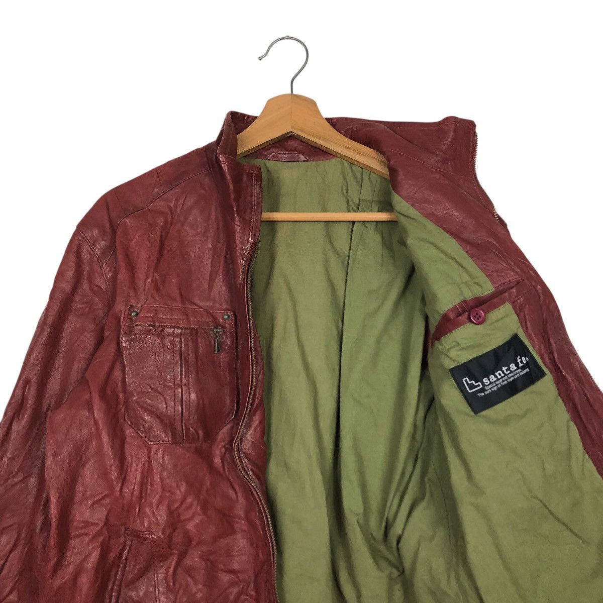 Japanese Brand 📌Vintage Biker Leather Jacket Santa Fe Bondage Issey Miyake Size US M / EU 48-50 / 2 - 13 Thumbnail