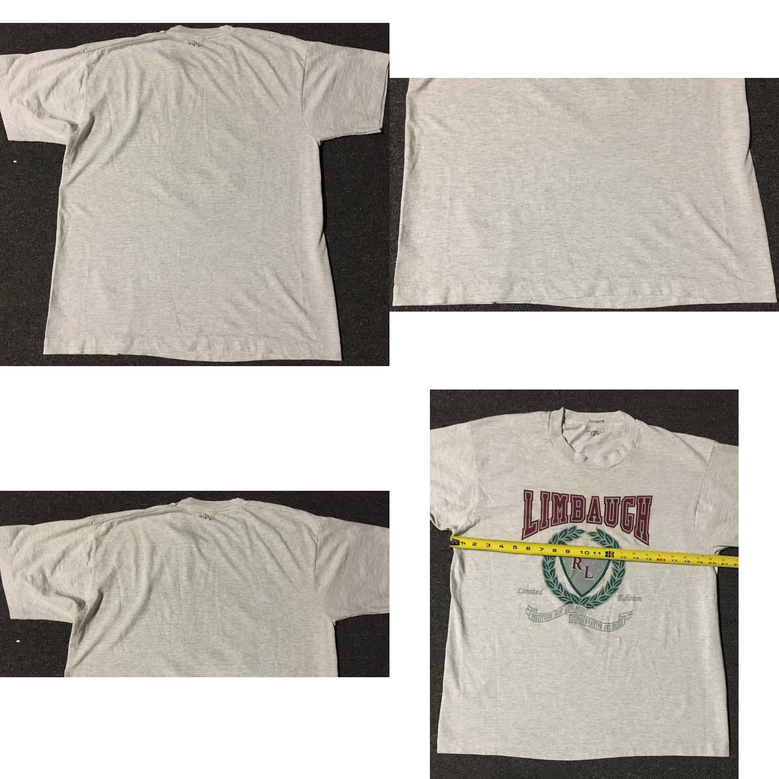 Vintage VINTAGE Rush Limbaugh Institute Conservative Studies Faded Shirt M Gray Navy Seal University USA Politics Graphic Tee Men Shirt Size M Size US M / EU 48-50 / 2 - 8 Thumbnail