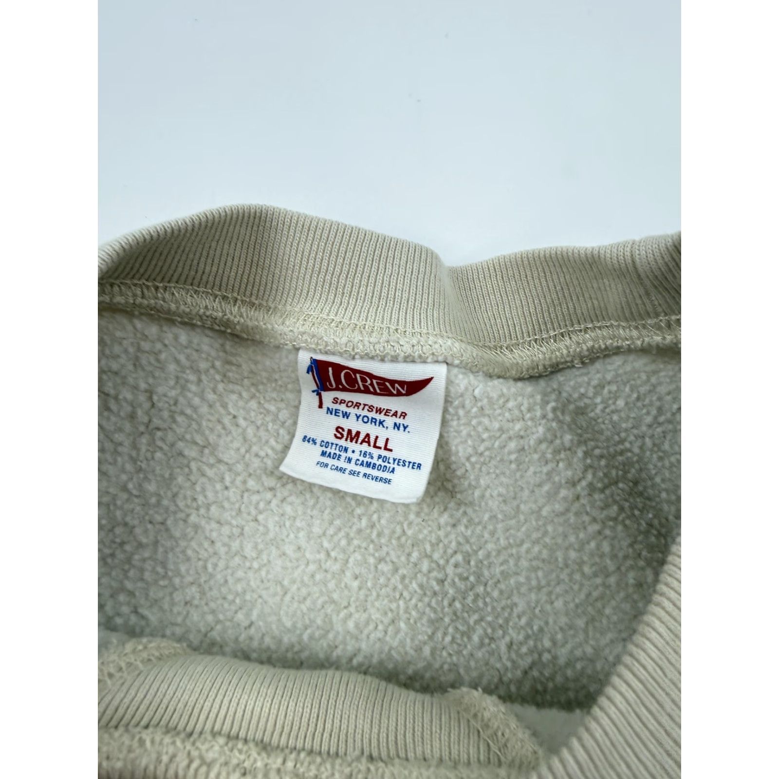J.Crew J.Crew Sweatshirt Mens Small Beige Fleece Crewneck Pullover Solid Basic Size US S / EU 44-46 / 1 - 5 Thumbnail
