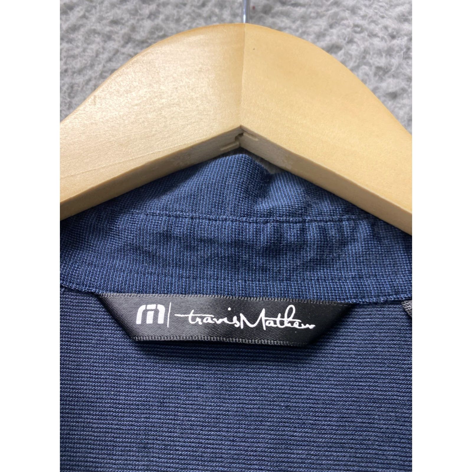 TravisMathew VINTAGE Travis Mathew Polo Shirt Men Large Slim Dark Indigo Golf Performance Size US L / EU 52-54 / 3 - 4 Thumbnail
