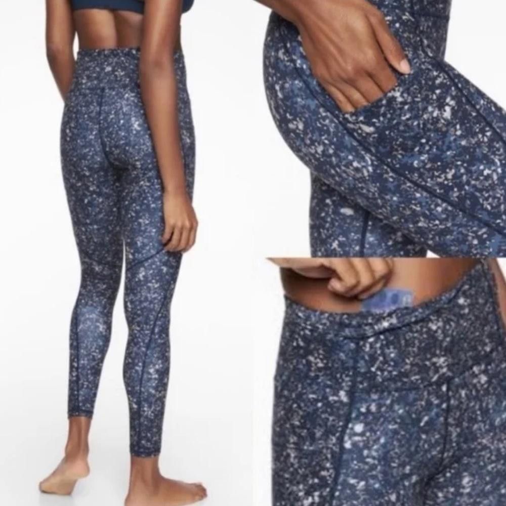 Designer Athleta Sandstone Pocket Salutation Tight Powervita Small Size 28" / US 6 / IT 42 - 1 Thumbnail