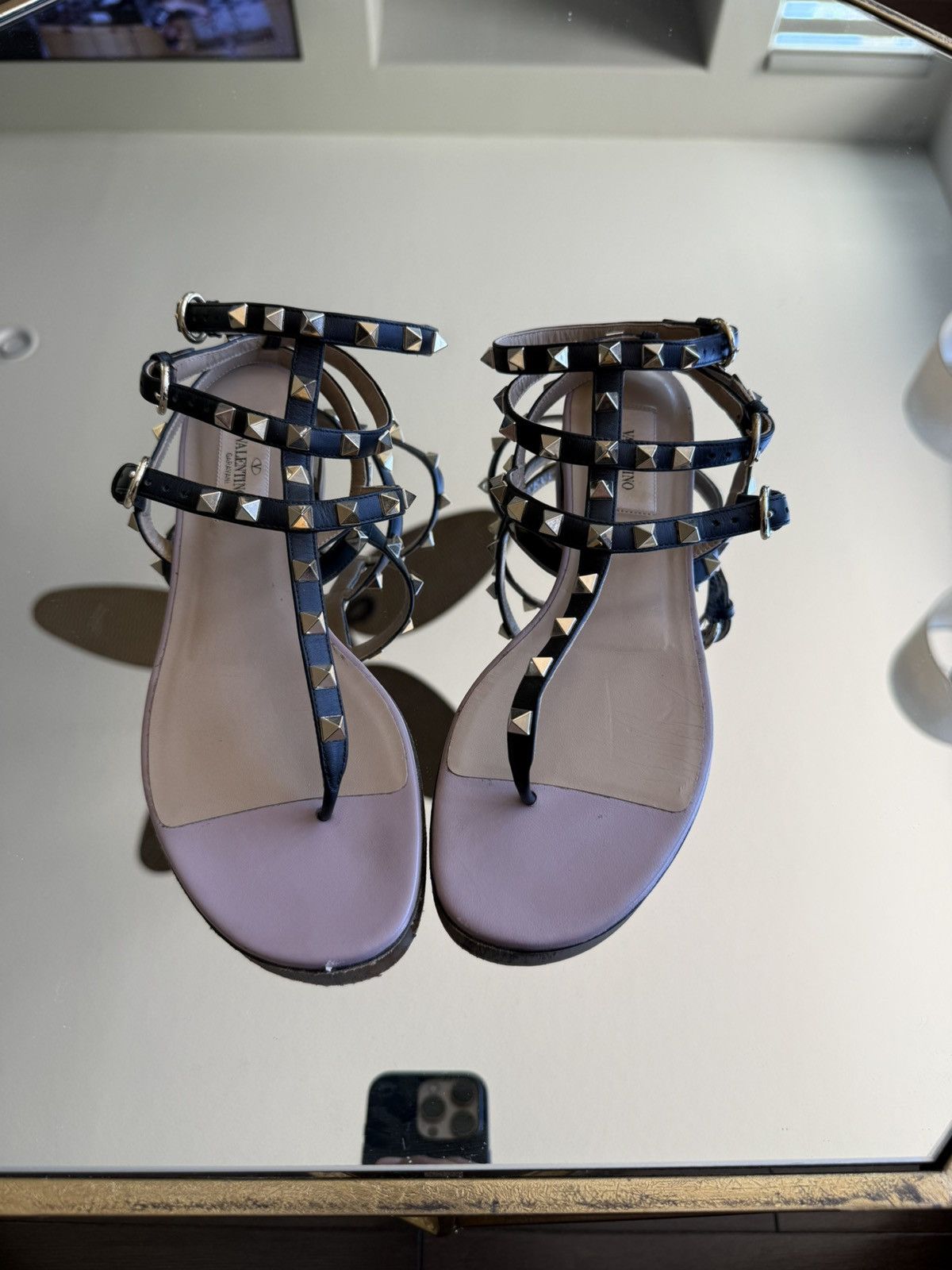 Valentino Valentino Rockstud Gladiator Leather Sandals Size US 8 / IT 38 - 3 Thumbnail