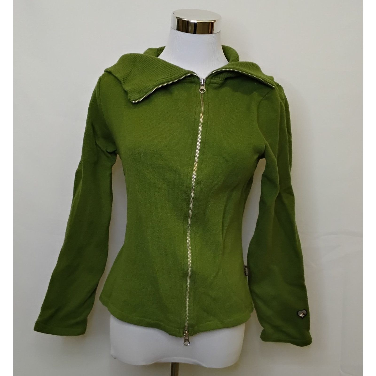Kuhl Kuhl Merino Wool Sweater Women's M Green Full Zip Shrunken Size M / US 6-8 / IT 42-44 - 2 Thumbnail