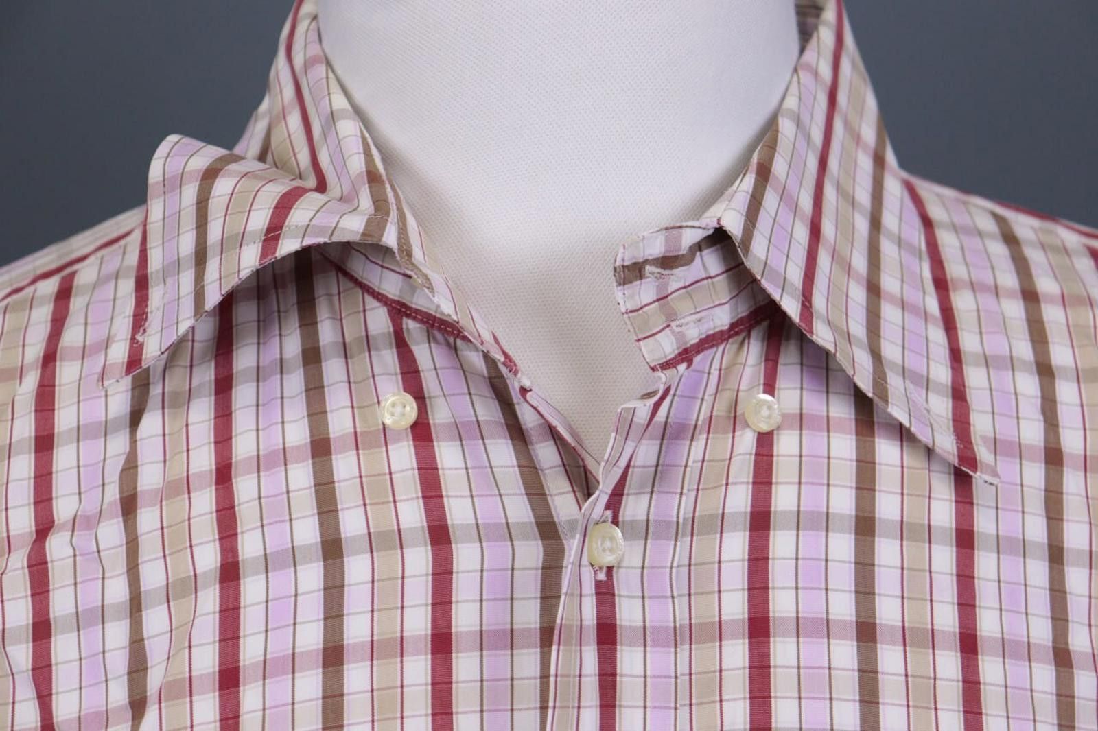 Etro Etro Multicolor Check Button Down Dress Shirt Size 46 Size US M / EU 48-50 / 2 - 4 Thumbnail