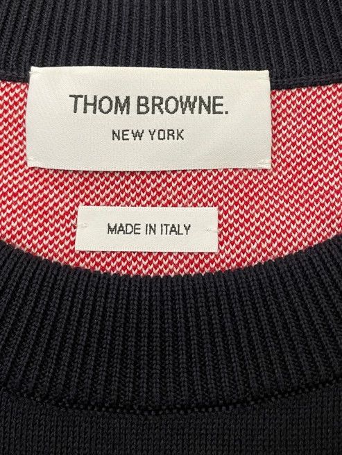 Thom Browne Thom browne Dark blue color plaid puppy four-striped knitte Size US L / EU 52-54 / 3 - 5 Thumbnail