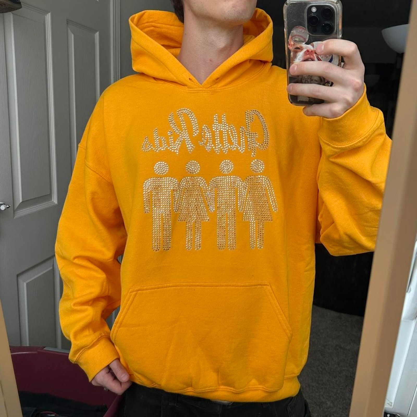 Other Ghetto Kids Rhinestone Detroit Pullover Hoodie Sweatshirt Size US XL / EU 56 / 4 - 7 Thumbnail
