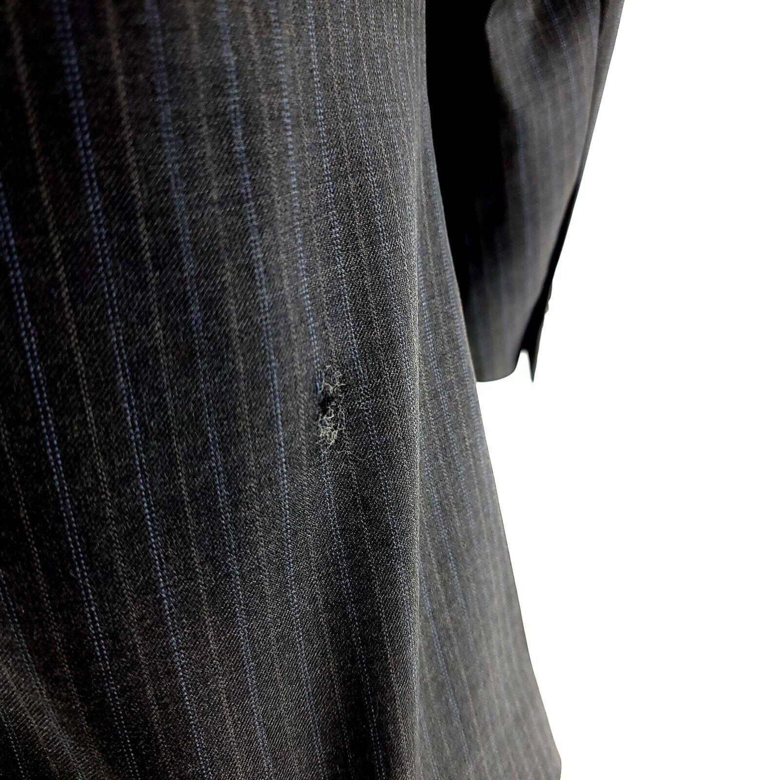 Peter Millar DAMAGED Peter Millar Wool 2 Button Suit Jacket 40S Gray W/ B Size 40S - 6 Thumbnail