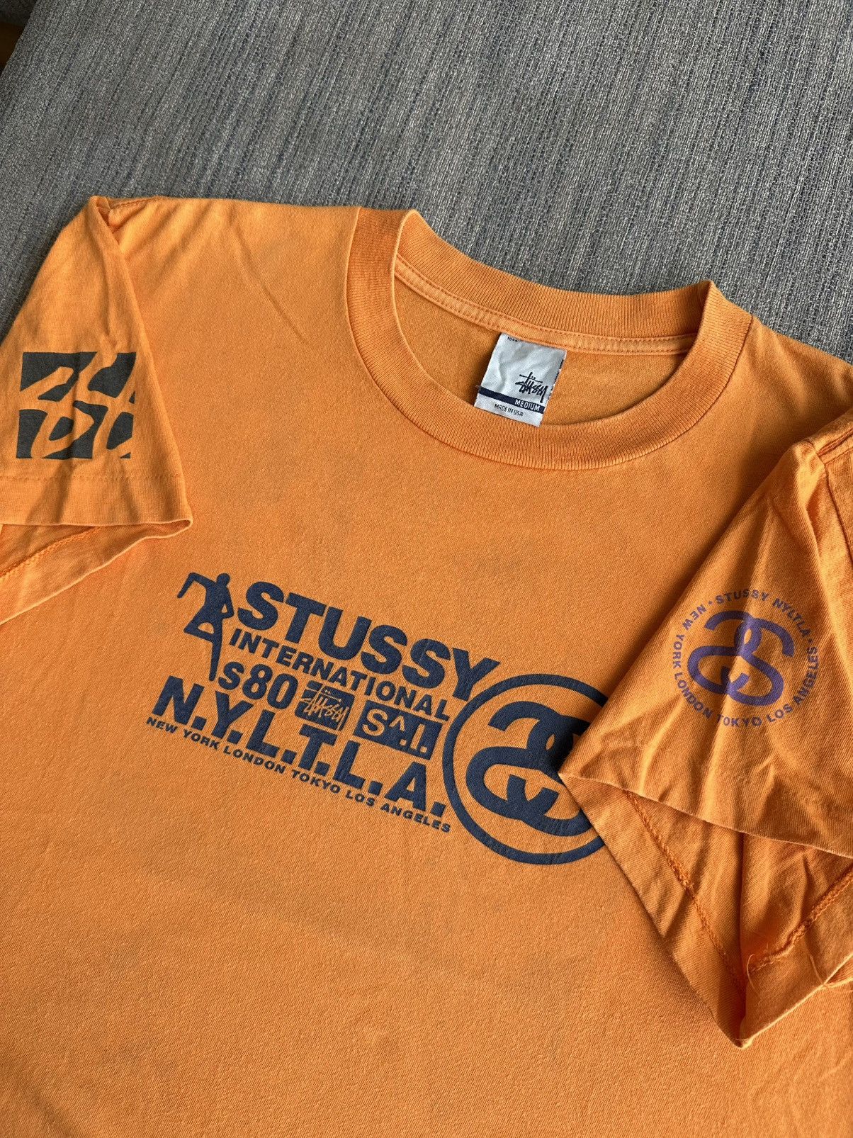 Stussy × Vintage Vintage 90’s Stussy International Single Stitch USA Tshirt Size US M / EU 48-50 / 2 - 2 Thumbnail