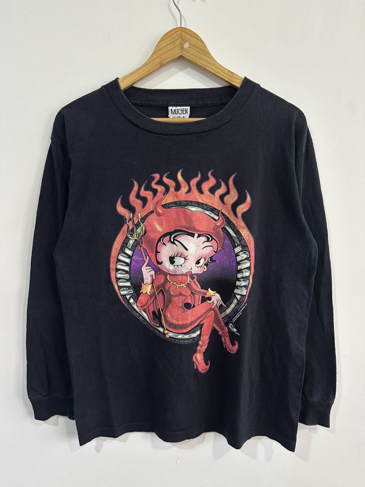 Other Vintage 90’s Betty Boop Devil Evil Long Sleeve Tshirt Size US M / EU 48-50 / 2 - 2 Thumbnail