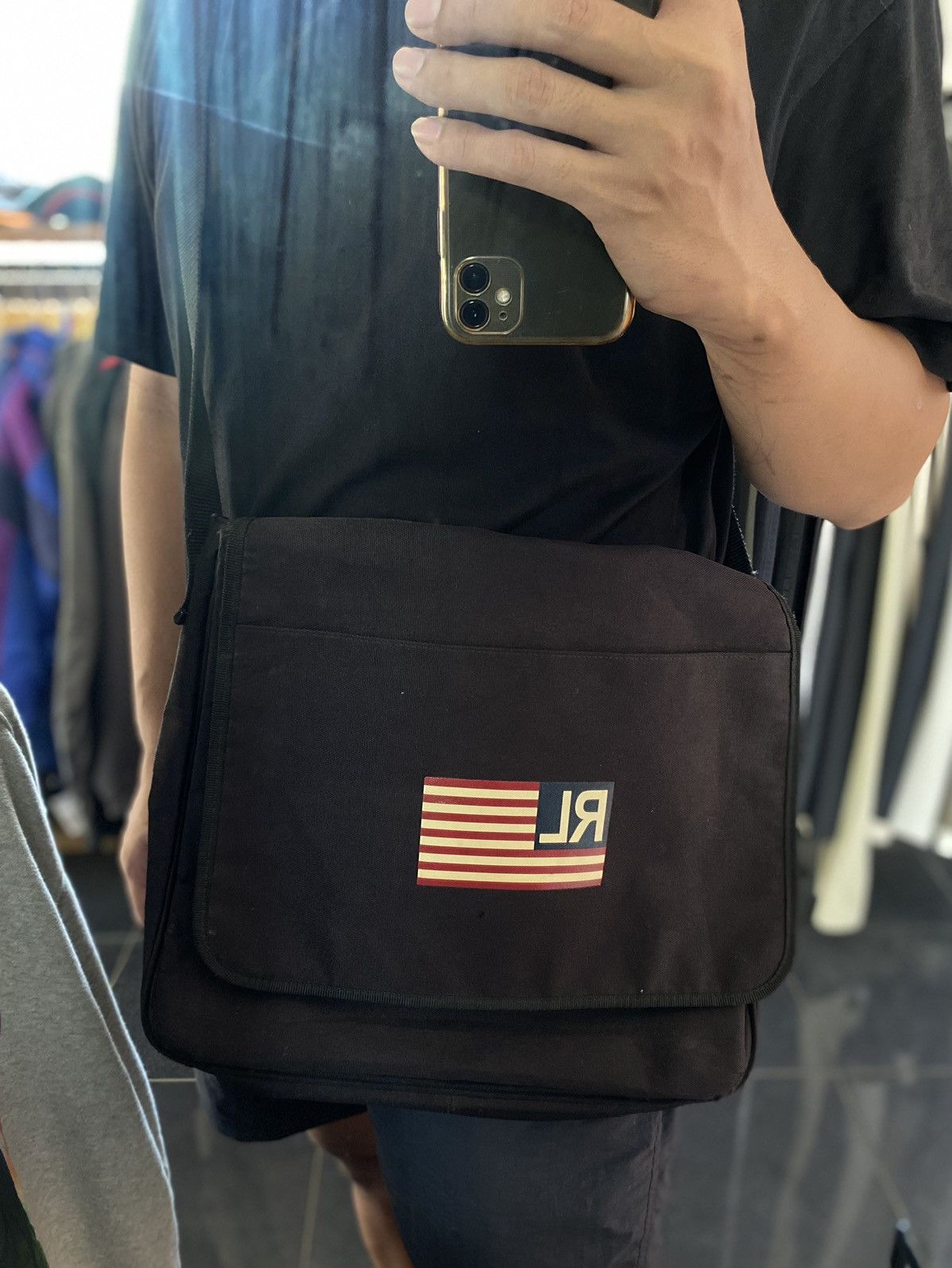 Lauren Ralph Lauren × Polo Ralph Lauren × Ralph Lauren Rare🔥 POLO RALPH LAUREN USA Flag Slingbag Size ONE SIZE - 1 Thumbnail