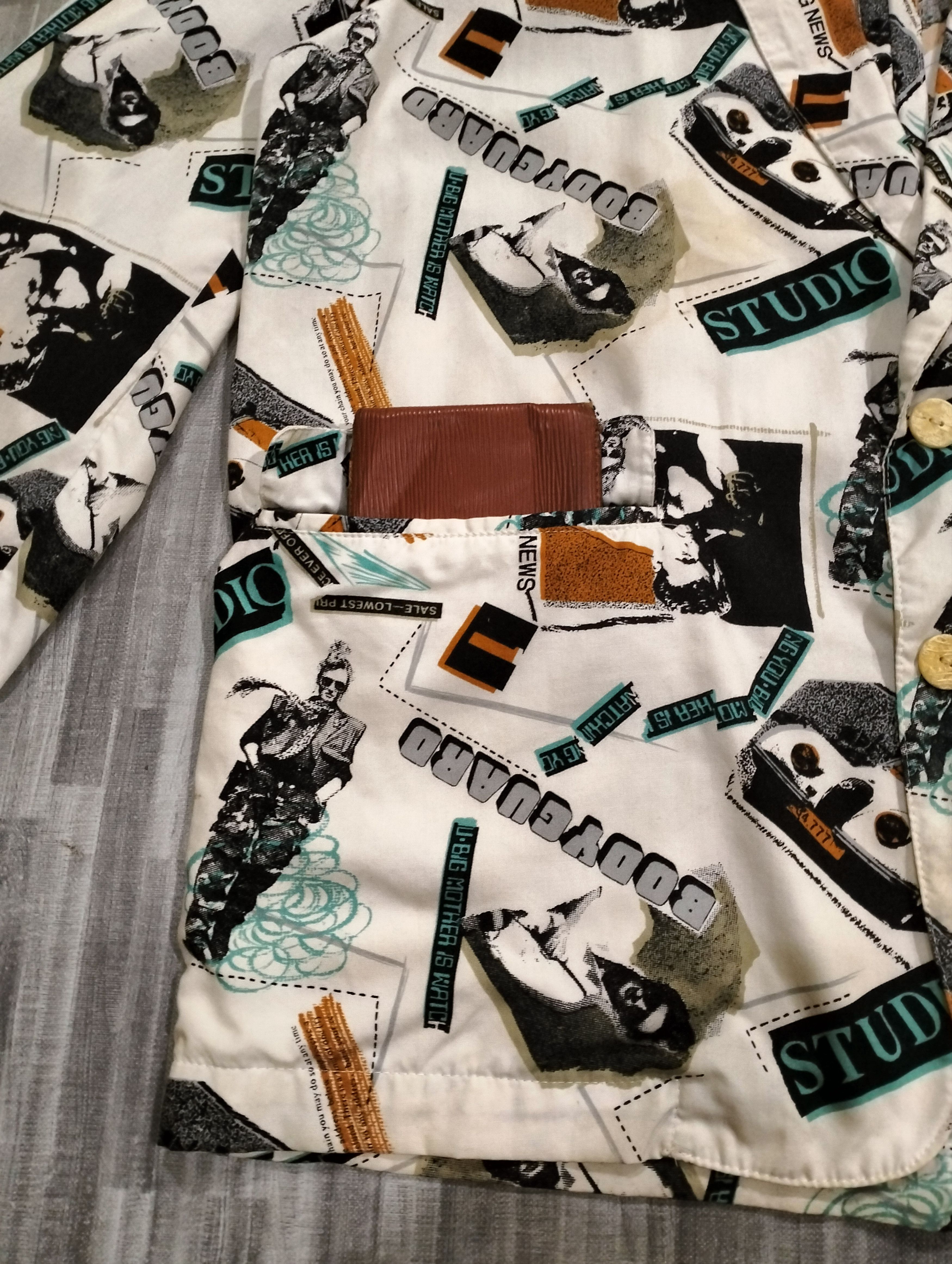 If Six Was Nine Japanese Brand Studio Bodyguard Full Print Blazer Jacket Size US L / EU 52-54 / 3 - 13 Thumbnail