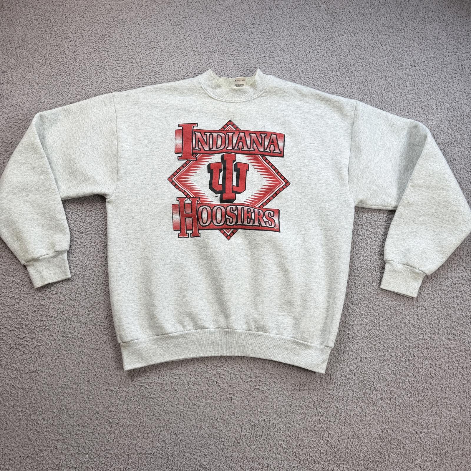 Fruit Of The Loom Vintage 90s Indiana Hoosiers Crewneck Sweatshirt USA Made XL Size US XL / EU 56 / 4 - 1 Thumbnail