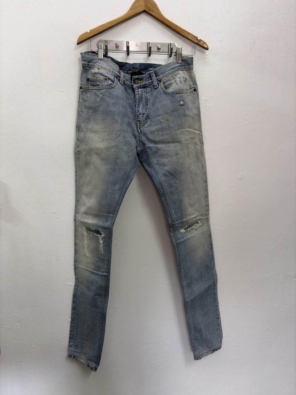 Hedi Slimane × Saint Laurent Paris Saint Lauren D02 Low Skinny (HEDI SLIMANE Final Season) Size US 32 / EU 48 - 4 Thumbnail
