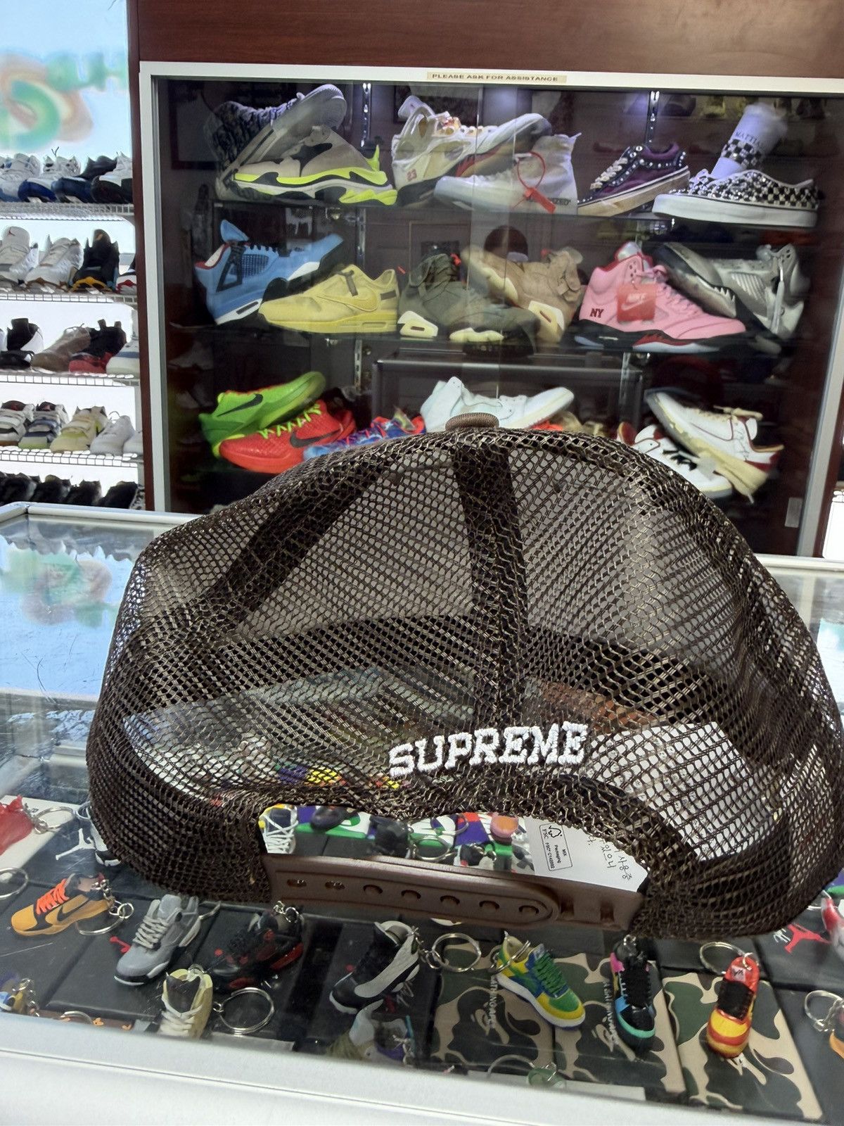 Supreme Supreme ‘Pins’ Mesh Back 5 Panel Hat (Brown) Size ONE SIZE - 2 Thumbnail