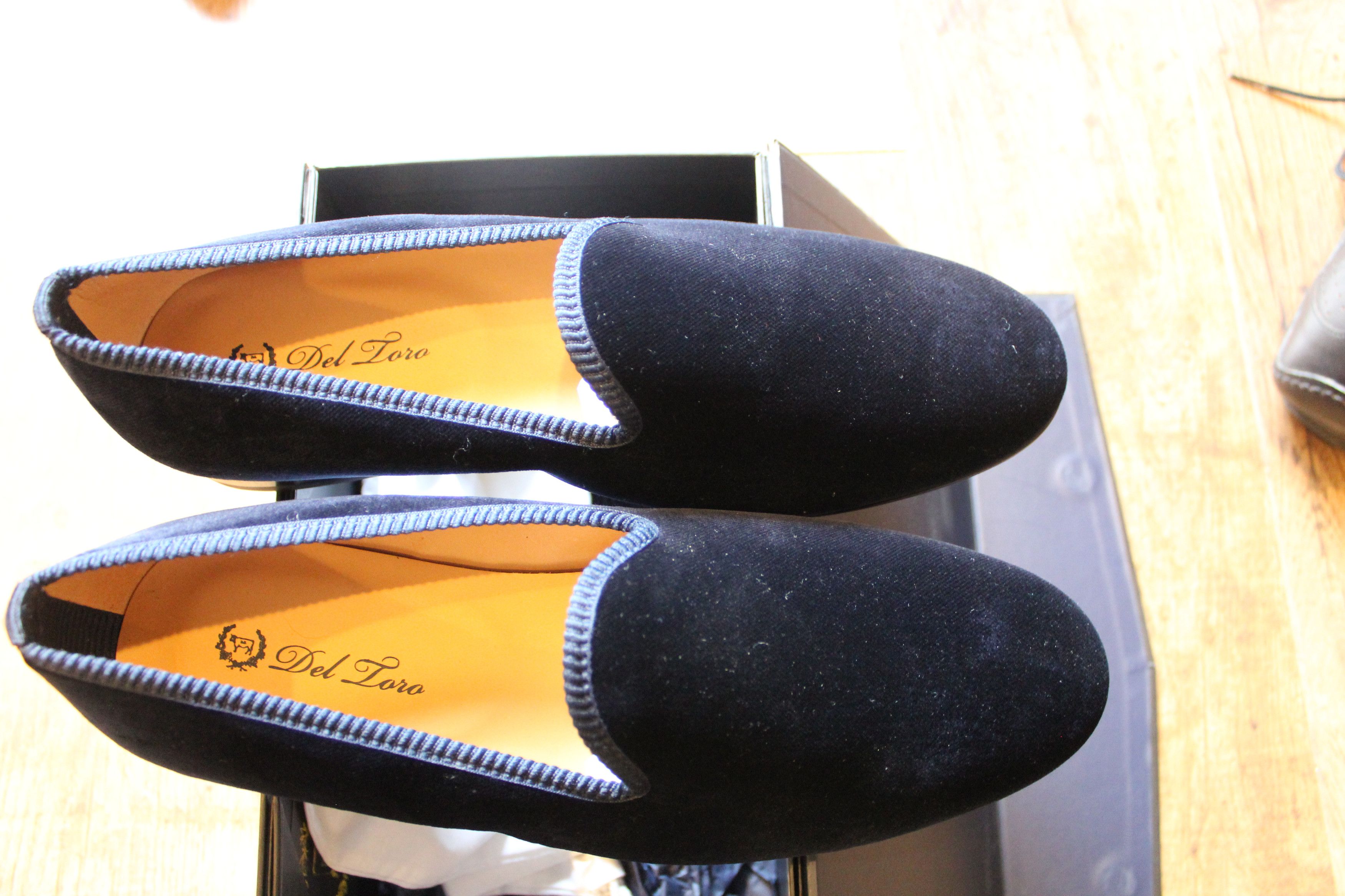 Del Toro Del Toro Men’s Velvet Slippers – Navy – USA 11.5 Size US 11.5 / EU 44-45 - 2 Thumbnail