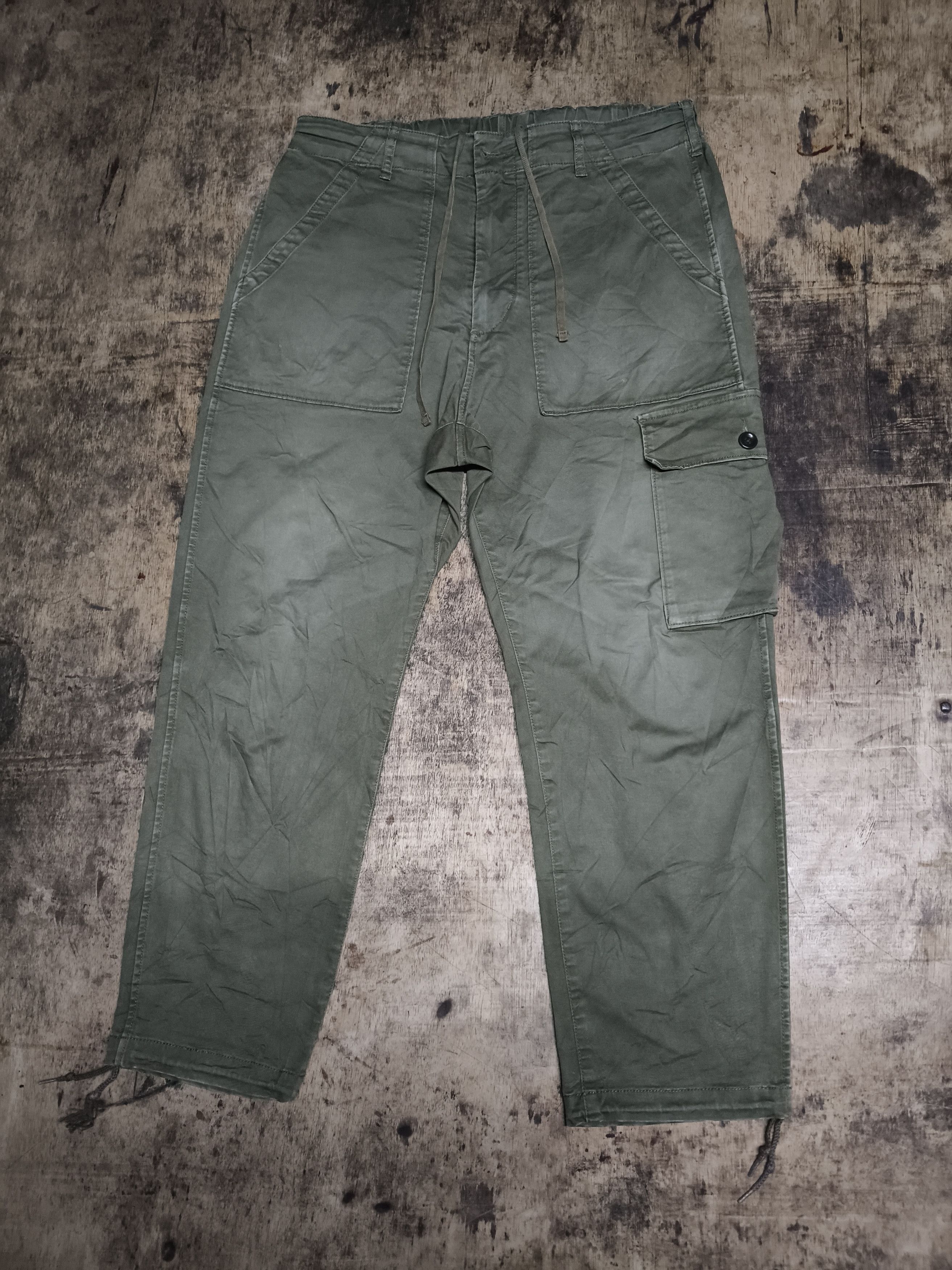 Beams Plus Vintage Beams Cargo Pants Sage De Cret Size US 33 - 3 Thumbnail