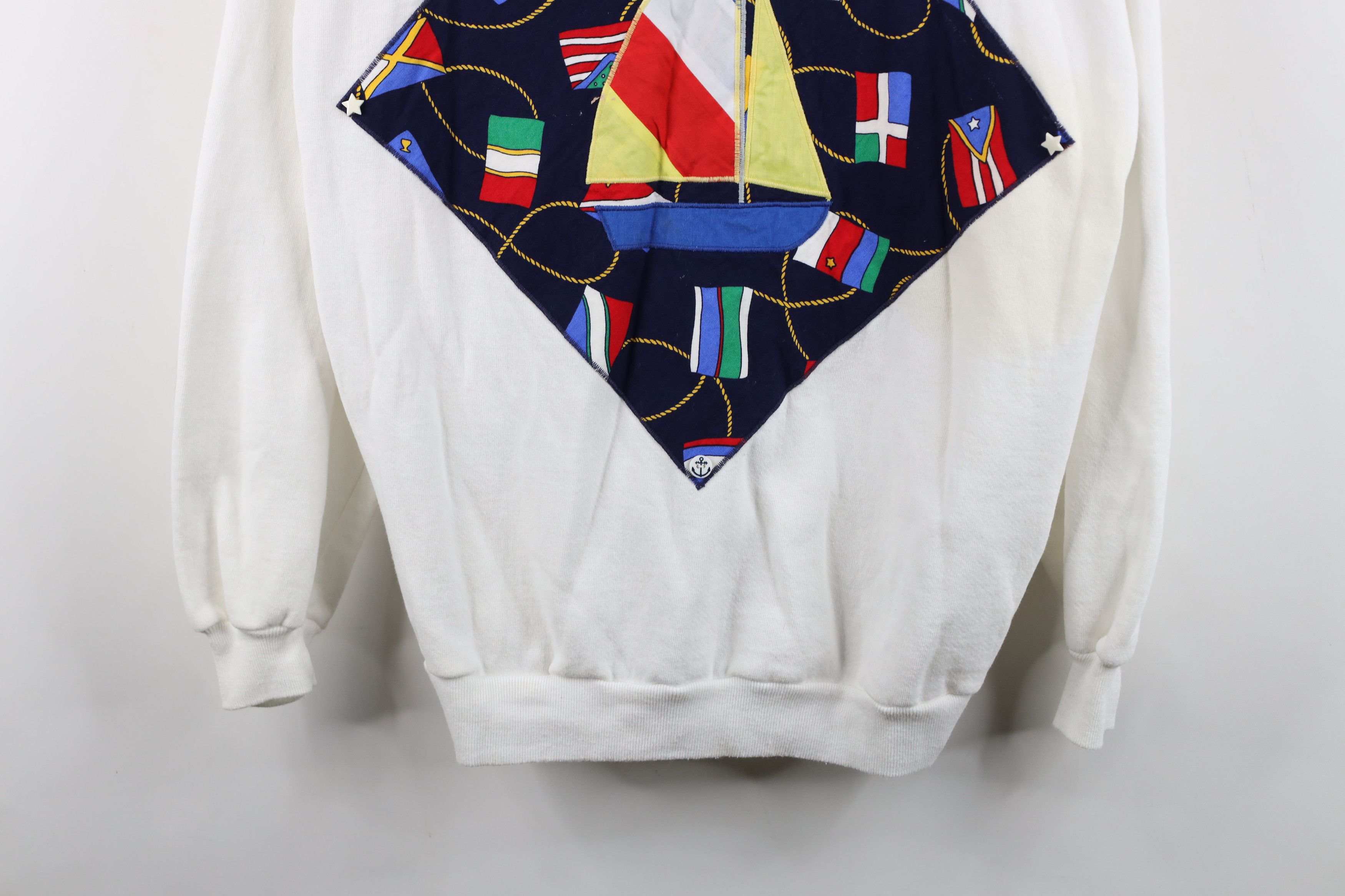 Vintage Vintage 90s Streetwear Sailing Sailboat Sweatshirt USA Size XXL / US 16-18 / IT 52-54 - 3 Thumbnail