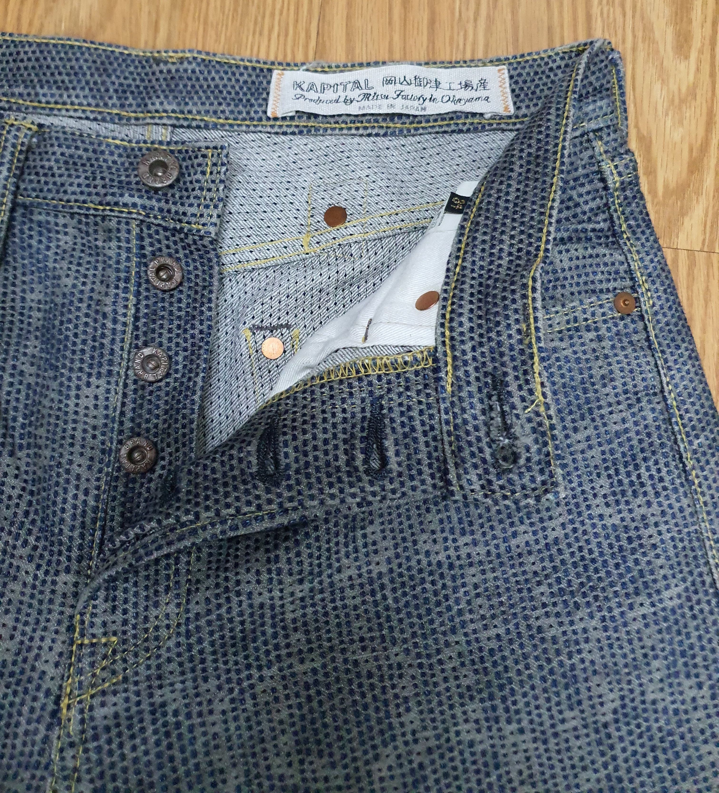 Kapital Waist 31" Kapital Century Denim Monkey Cisco Jeans Sashiko Size US 31 - 3 Thumbnail