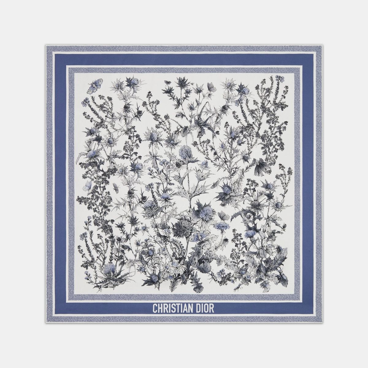 Dior o1bcso1str0226 Size:OS/90 Square Scarf in White/Blue Size ONE SIZE - 1 Thumbnail