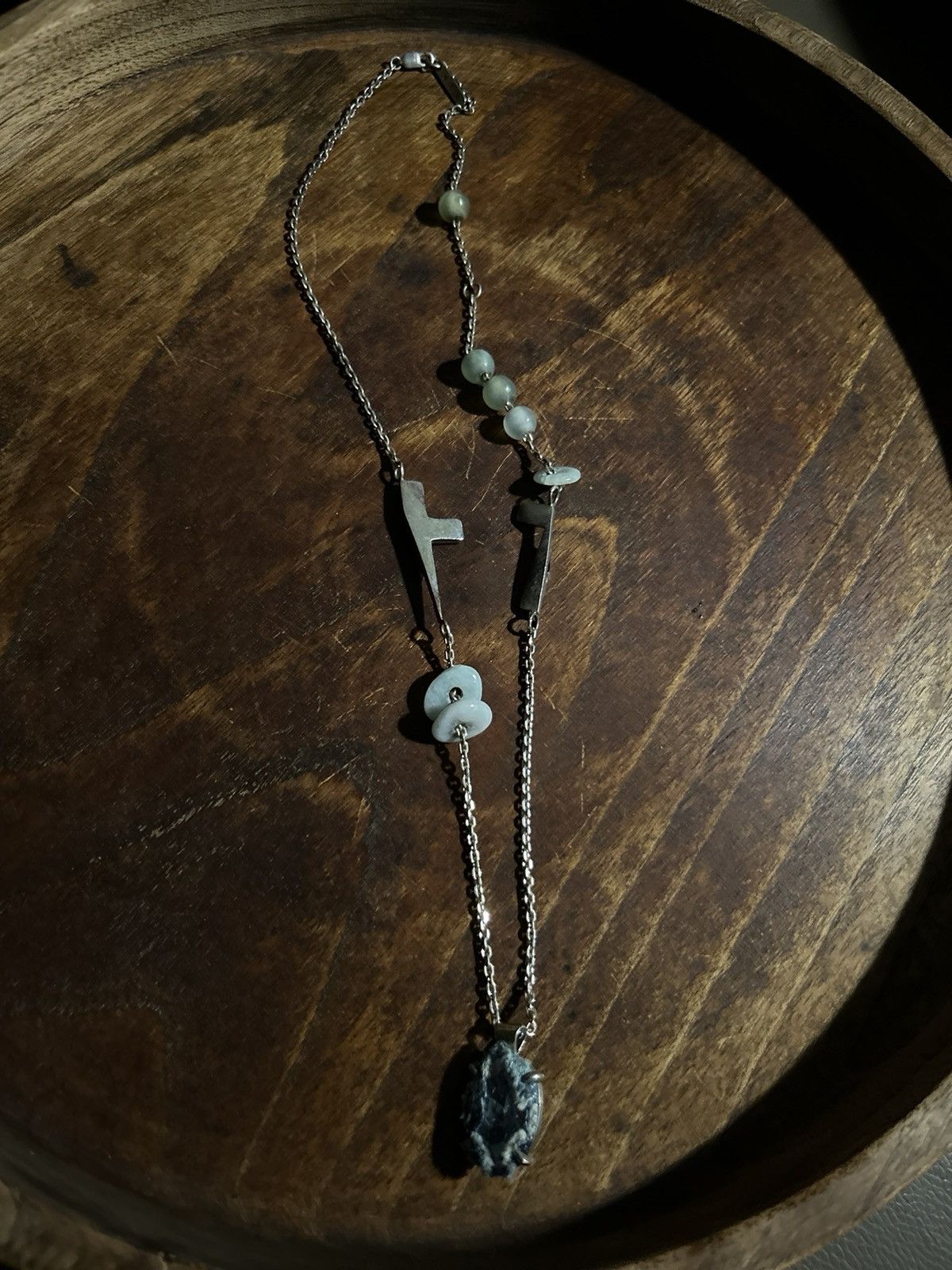 Other Sweet lime juice silver gem denim necklace Size ONE SIZE - 3 Thumbnail