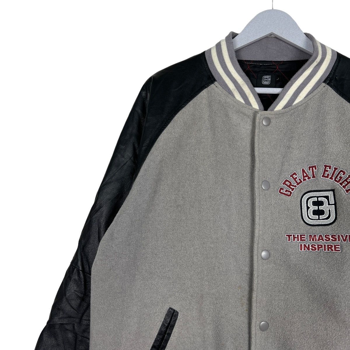 Japanese Brand 🔥 GREAT EIGHT VARSITY BOMBER JACKET Size US L / EU 52-54 / 3 - 8 Thumbnail