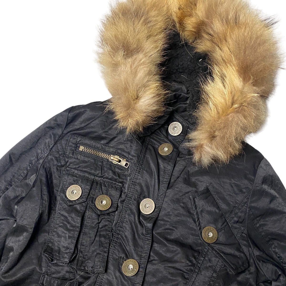 If Six Was Nine 2000's D.I.A Fur Racoon Parka Jacket Hoodie Size US S / EU 44-46 / 1 - 3 Thumbnail
