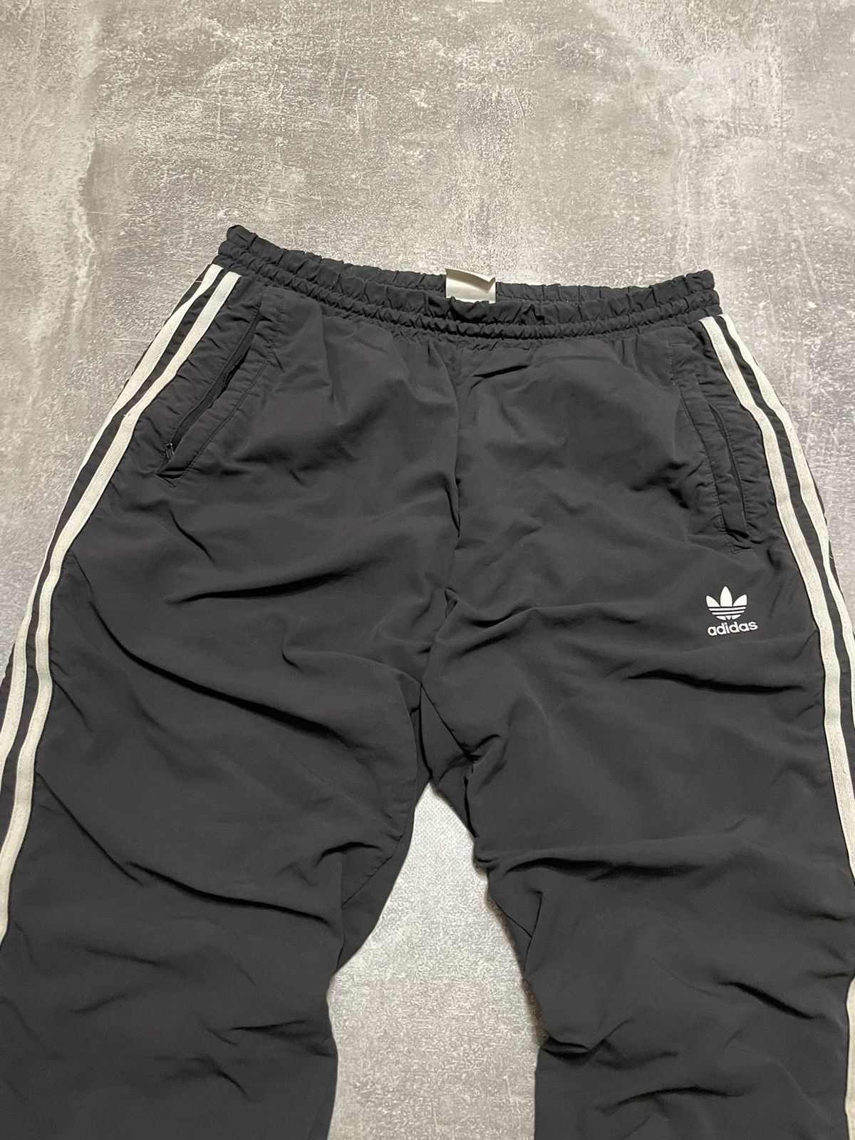Adidas Vintage Adidas Nylon Parachute Striped Pants Size US 34 / EU 50 - 2 Thumbnail